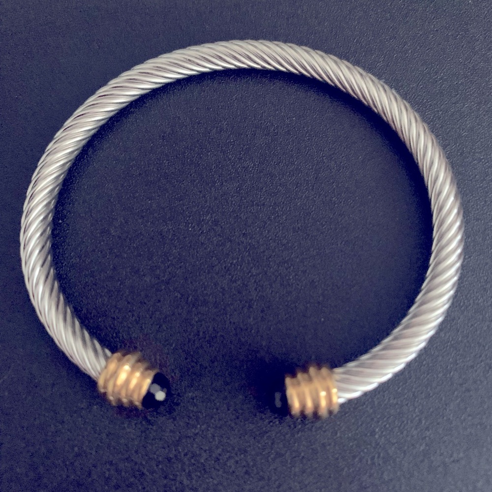 Stainless Steel DYI (David Yurmen Inspired) Braided Cuff Bangle Bracelet